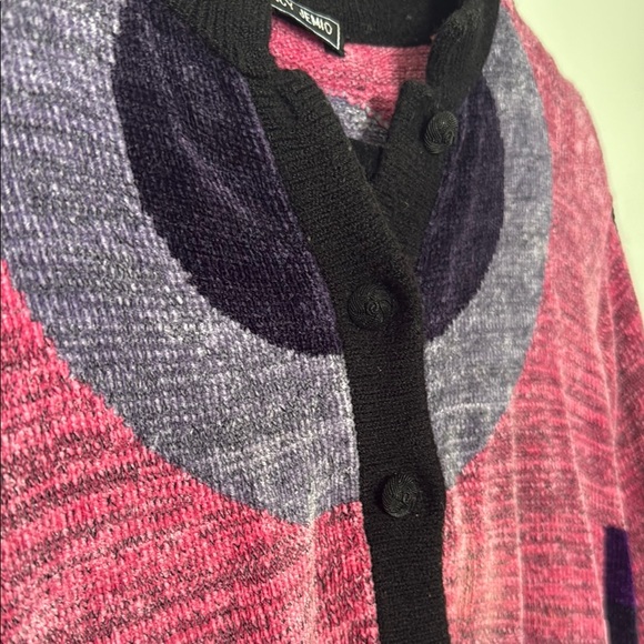 Giorgio Armani Pink and Black Cardigan Sweater - Picture 2 of 7